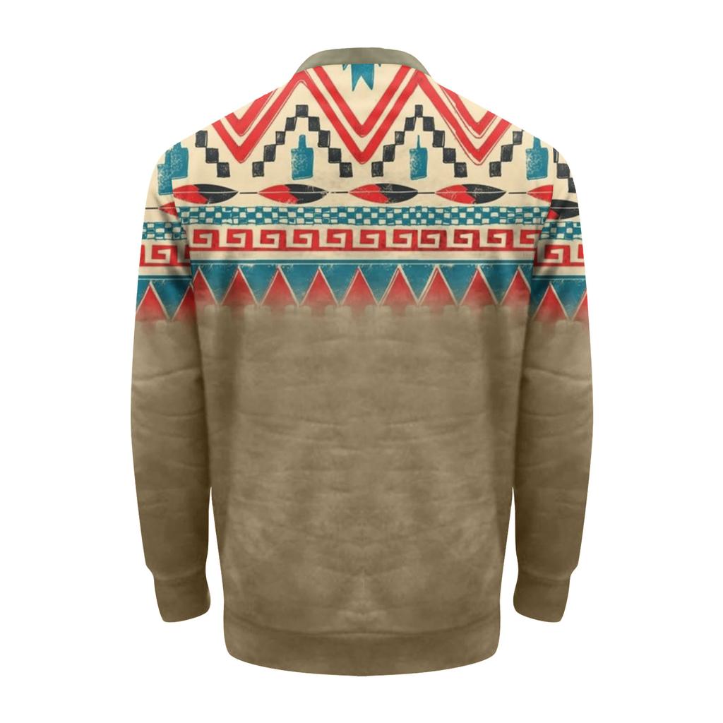 Мужское плюшевое теплое пальто с принтом, флисовый свитер, повседневное пальто, свитер с карманами, осень-зима