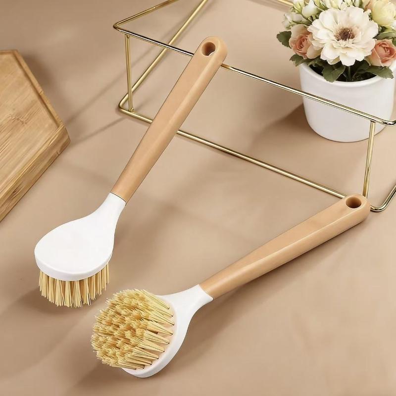 2 In 1 Long Handle Bath Scrubber Soft Bristles Exfoliating Loofah for Back Cleaning Men Women Shower