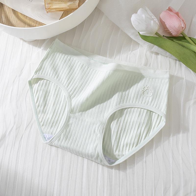 Женские трусы, бесшовное тонкое дышащее нижнее белье со средней талией