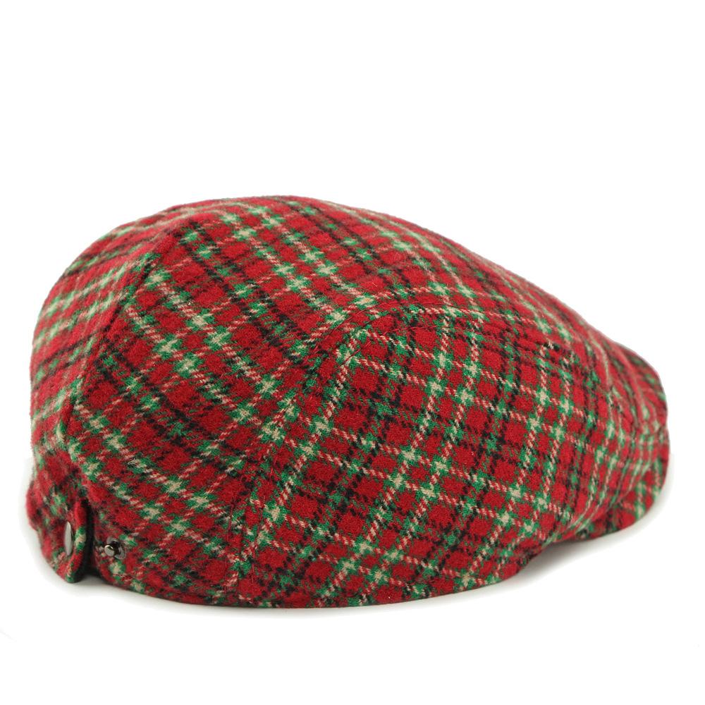 Осень Зима Клетчатый Берет Мужской Кепка с Козырьком Женский Британский Ретро Прогрессивный Кепка Кепка Художника
