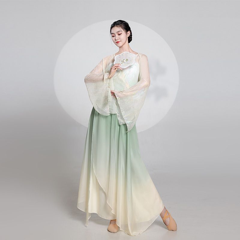 Китайский классический танцевальный марлевой костюм в этническом стиле, элегантный костюм феи для выступлений