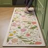 Kitchen Water-absorbent Carpet Diatom Mud Oil-absorbent Anti-slip Floor Mat Home Decoration Rug American Retro Flower Carpets