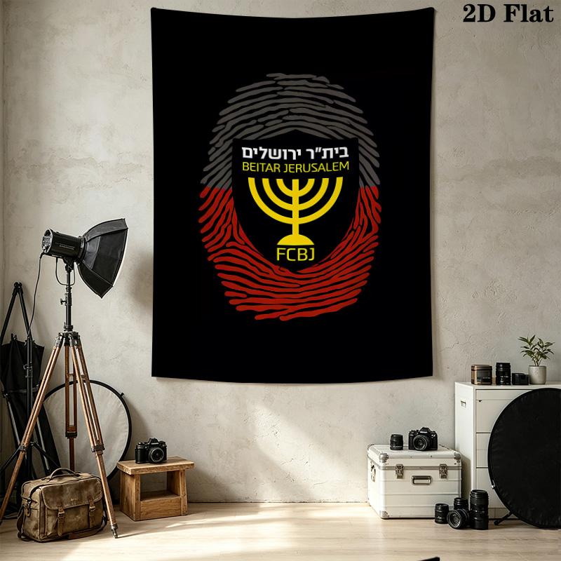 Beitar Jerusalem Fc Wall Tapestry Aesthetic Wall Hanging Printed Fabric Blanket Decorative Tapestries For Bedroom Living Room Home Decor