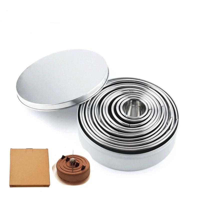 12Pcs Stainless Steel Cake Mould Round Mousse Biscuit Mold DIY Dumplings Skin Cutting Gadgets Household Kitchen Baking Tools