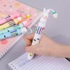 Back To School Season 10pcs 0.5mm Cute Pet 10 Color Ballpoint Pen Color Ballpoint Pen Graffiti Pen Student Gift Prize Stationery Store Ballpoint Pen
