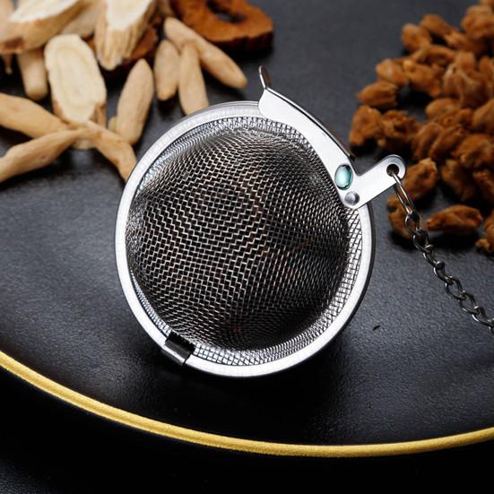 Заварочный чайник, универсальный шарик для приправ из нержавеющей стали, прочный шарик для ситечка для чая для листового чая и специй