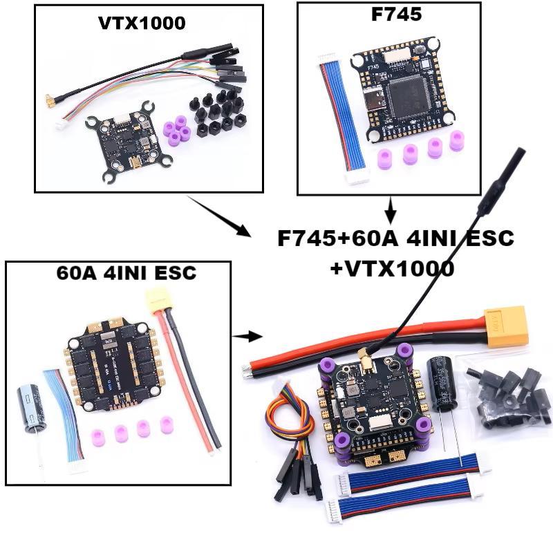 F722 F7/F745 V2 H743 Flight Control 45A/60A 4INI ESC VTX1000 Video 1080P Camera INAV Betaflight Flight Controller RC Drone FPV