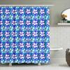 Сине-белый цветочный узор шторка для душа водонепроницаемый декор для ванной комнаты современный принт 3D ткань коврик для ванной коврик противоскользящая микрофибра т