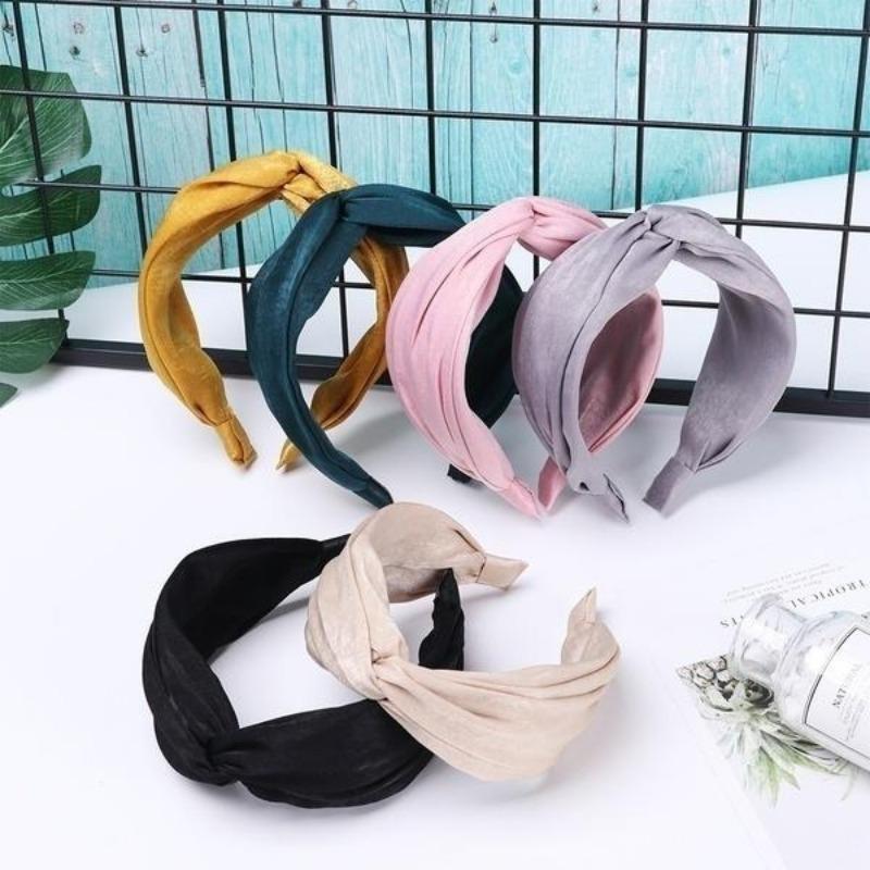 Women's Fashion Headband Fried Dough Twists Hair Band Sweet Knot Cross Tie Cloth Headband Hair Band