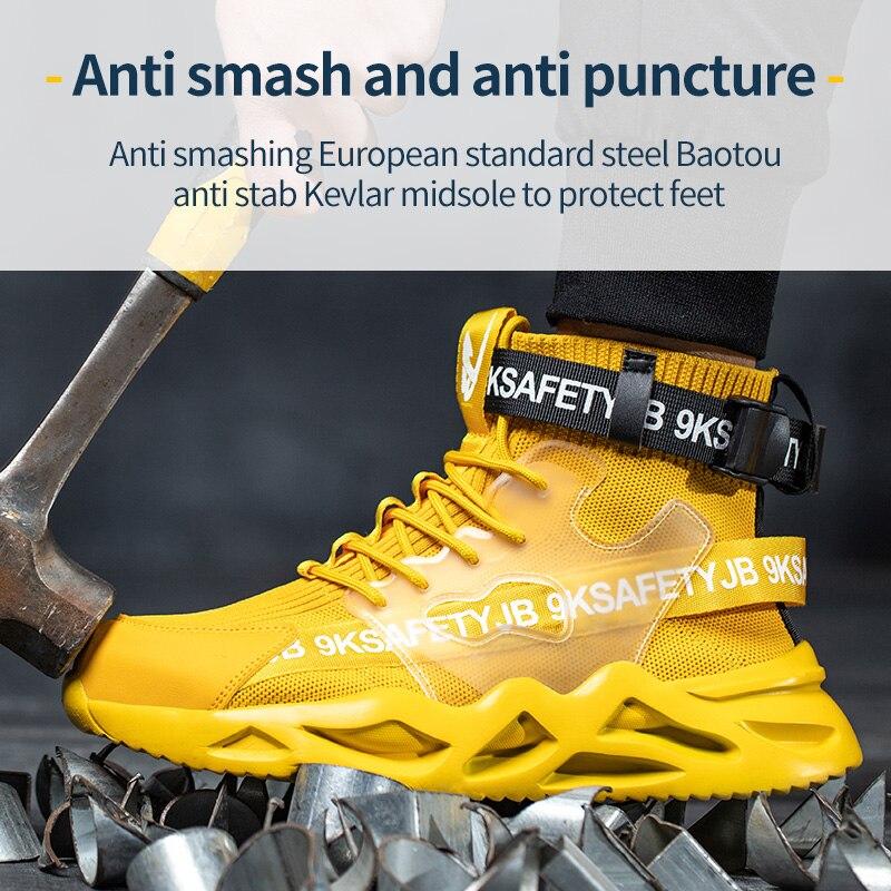 36 -50 Work Boots Indestructible Safety Shoes Men Steel Toe Shoes Puncture -Proof Sneakers Male Footwear Shoes Adult Work Shoes