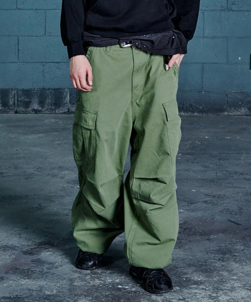 Брюки карго Nodeu с эффектом stonewash (хаки)