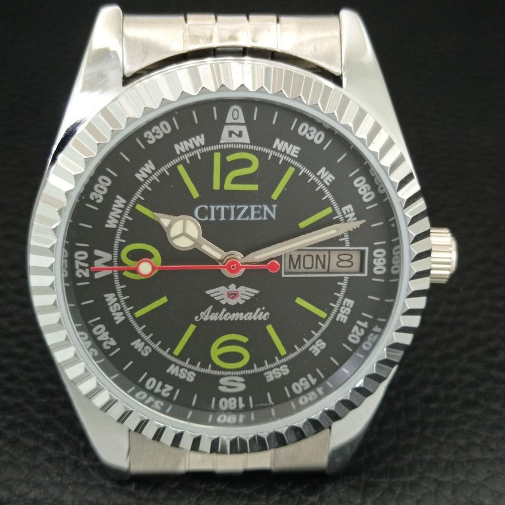 ВИНТАЖНЫЕ ОТРЕМОНТИРОВАННЫЕ МУЖСКИЕ АВТОМАТИЧЕСКИЕ ЧАСЫ CITIZEN 8200 ЯПОНИЯ ЧЕРНЫЙ ЦИФЕРБЛАТ a446881-1