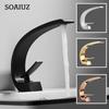 Bathroom Faucet Rose Gold White Bathroom Basin Faucet Water Mixer Sink Tap Deck Mounted Black Tap