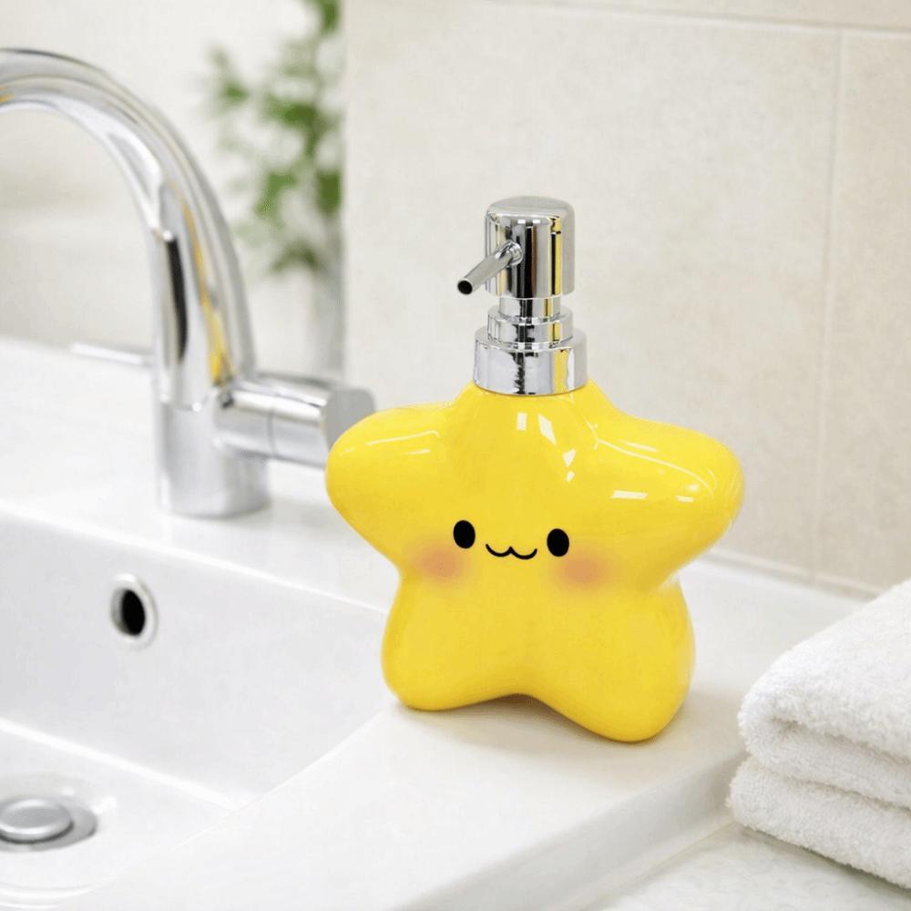 400ML Ceramic Soap Dispenser Cute Hand Sanitizer Bottle Foaming Soap Dispenser  Bathroom Use