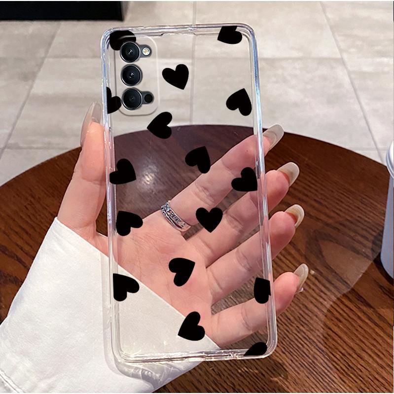 Для Oppo Reno 4 Pro / Reno4 4G Чехол Роскошный Милый Кролик с Сердечком Смешной Прозрачный Мягкий Силиконовый Чехол OPPO Reno4 Pro Reno4Pro Корпус Телефона