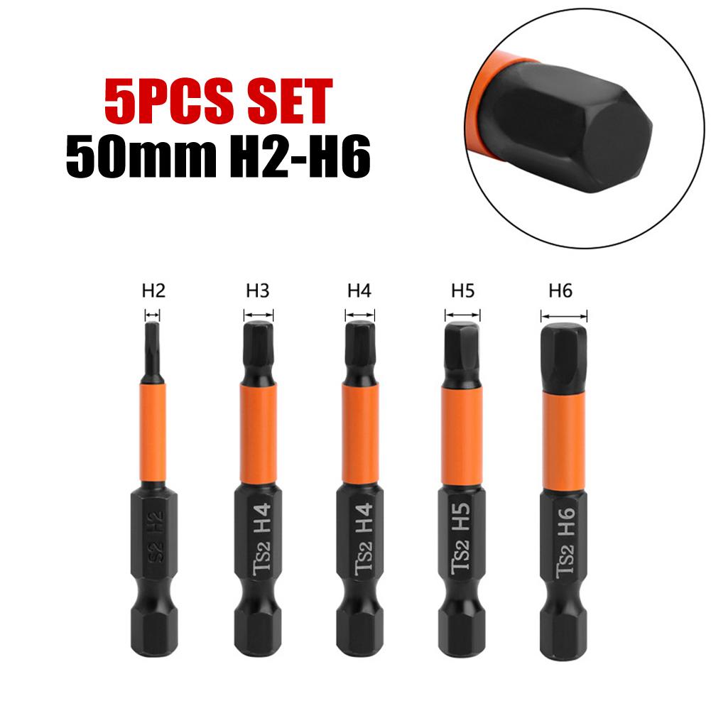 /4-дюймовый шестигранный бит, 5 шт., отвертки, ручные инструменты