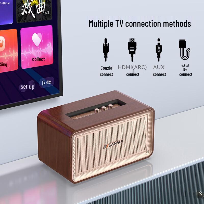 Беспроводная Bluetooth-колонка SANSUI A5 с сабвуфером, штекер CN (адаптер в комплекте)