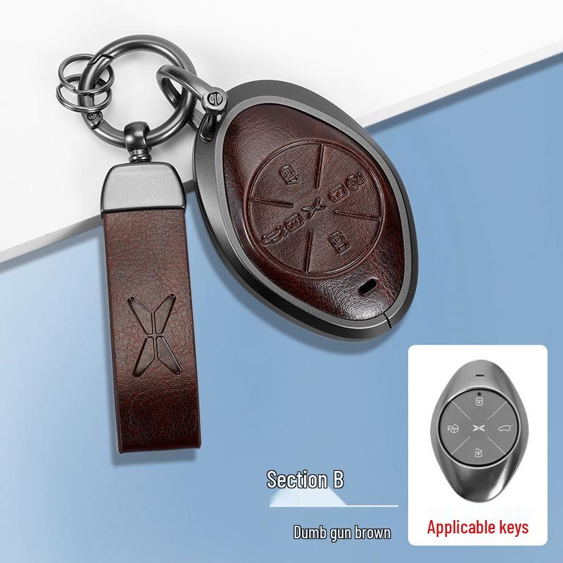 Compatible with XPeng P7i, G6, G9, P5, G3i key case - Premium Protective Shell with Buckle.