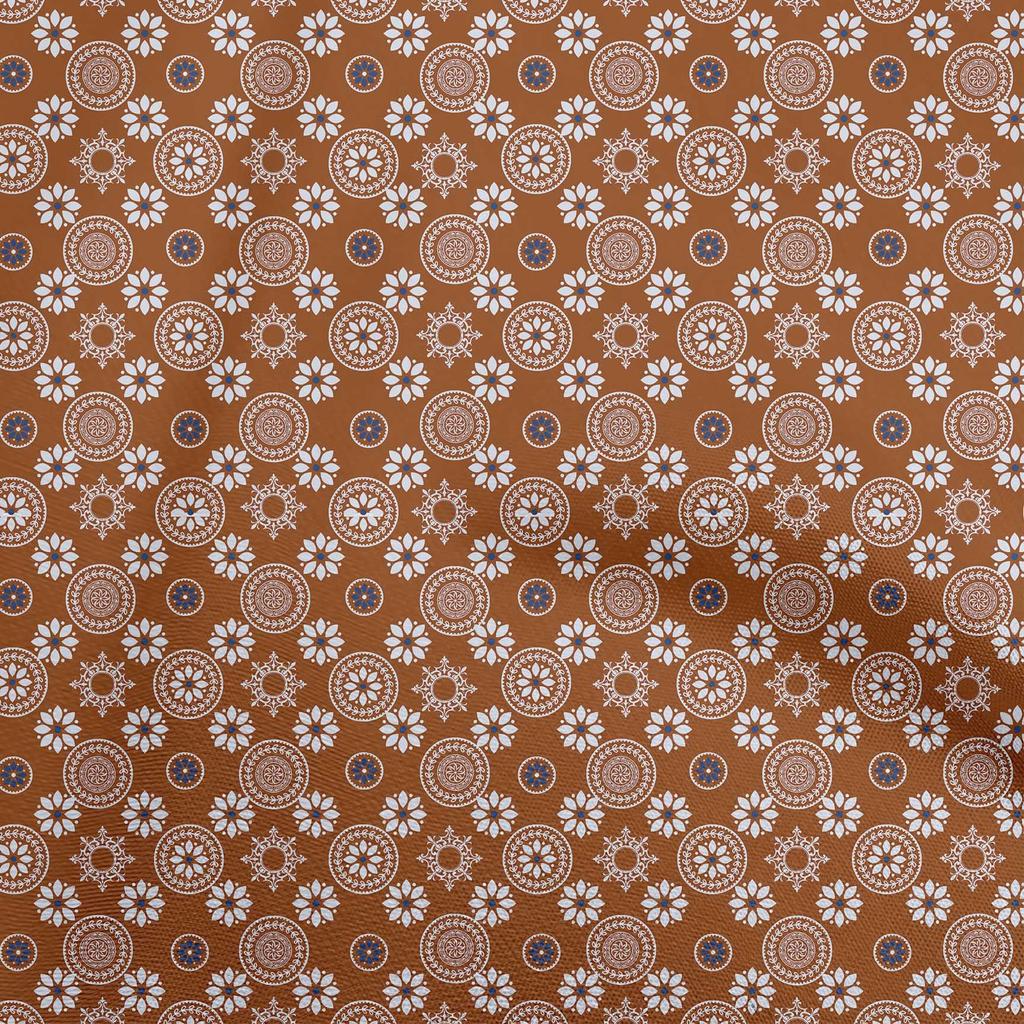 oneOone Ткань Cotton Flex Dusty Brown Block Craft Projects Decor Fabric Printed By The Yard 40 Inch