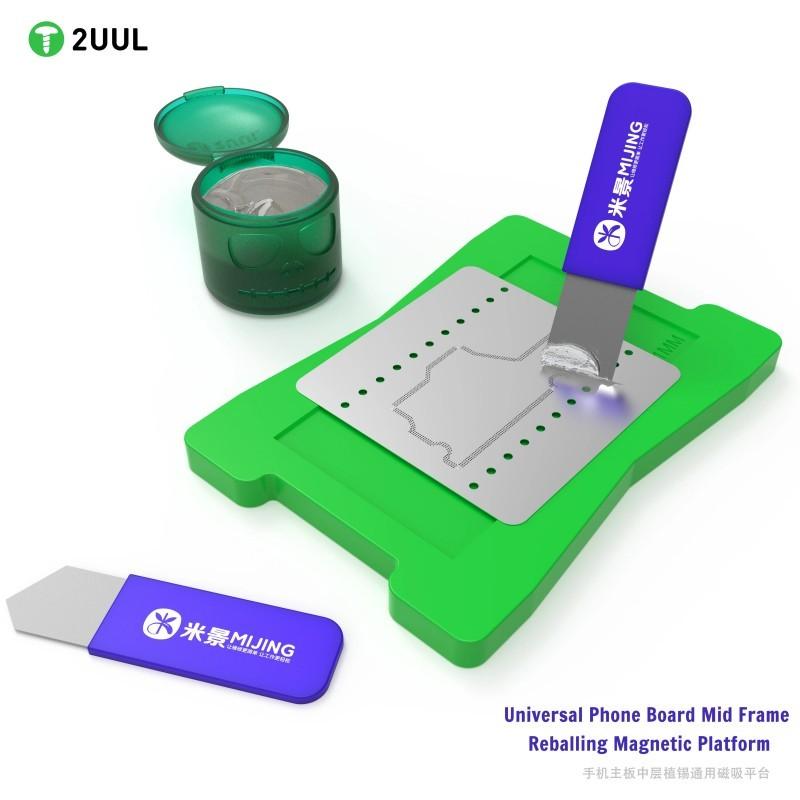2UUL BH11 Strong Magnetic Repair Pad - Universal Motherboard IC/CPU Soldering & Tinning Base for Mobile Phone Board Repairs