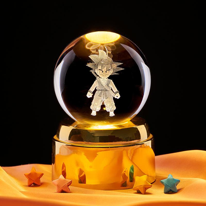 3D Кристальный Ночник Dragon Ball Goku - Креативное Украшение и Подарок на День Рождения