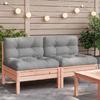 VidaXL Garden Sofa Without Armrests and Cushions 2 Pcs, Seats with Backrest, Patio Backyard Terrace Furniture 838163