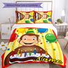 3pcs Custom Name Curious George Bedding Set Duvet Cover Closure Includes 1 Duvet Cover & 2 Pillowcases for All Seasons Bedroom Decor