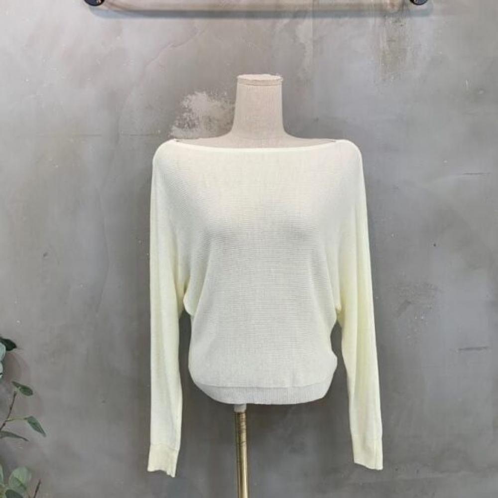 C S In The Room Shaki baSiC Lip neCk looSe Long Sleeve Knit 3 Color C