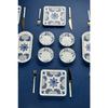 Luxury Ceramic Tile Authentic Clear 14 Piece Breakfast Set For 6 People