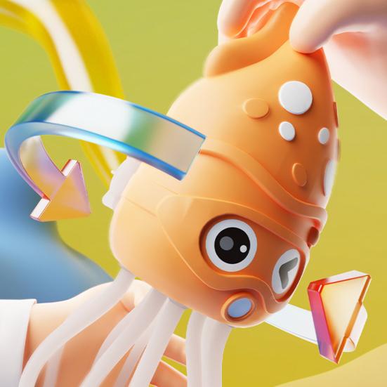 Dancing Octopus Toy Automatic Crawling Toy with Music Lights Smart Sensor Pet Toy Fun Birthday