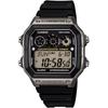 Casio AE-1300WH Цифровые кварцевые часы с функцией подсветки Черные мужские наручные часы