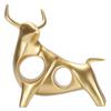 Bull Sculpture Resin Golden Fighting Bull Figurine Exquisite Ox Desk Decoration Abstract Animal