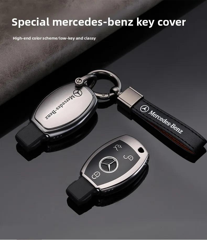 PU Car Key Case Cover Shell Fob For Mercedes Benz A B C E Class GLS GLA GLK GLC CLS CLA AMG W204 W205 W212 W463 W176 Keychain PD1