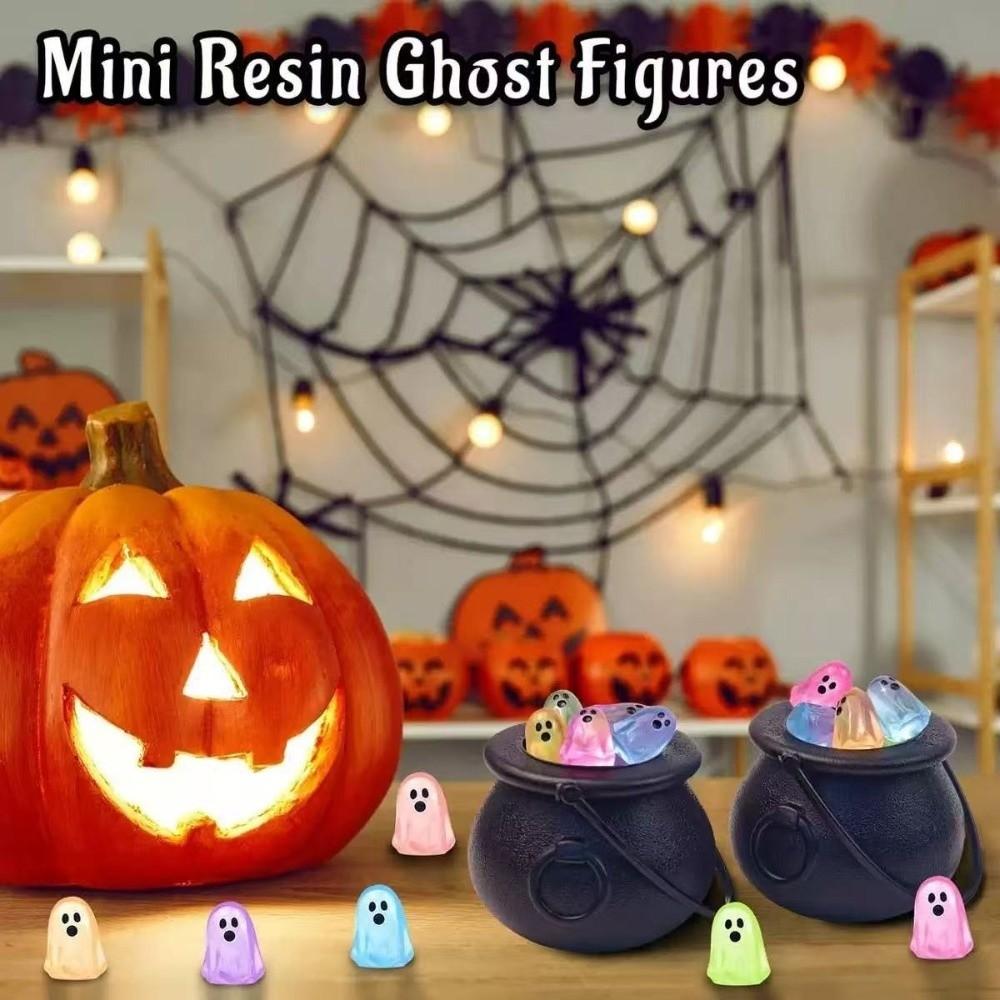 12 PCS/SET Resin Glow in The Dark Ghosts Creative Ghost Ornaments  Party Decoration
