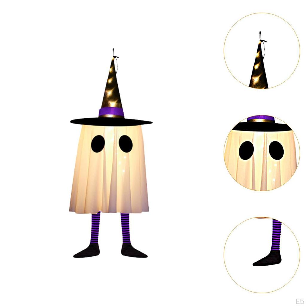 Halloween Hanging Glowing Hat Light up Props Creative Outdoor Decor for Indoor