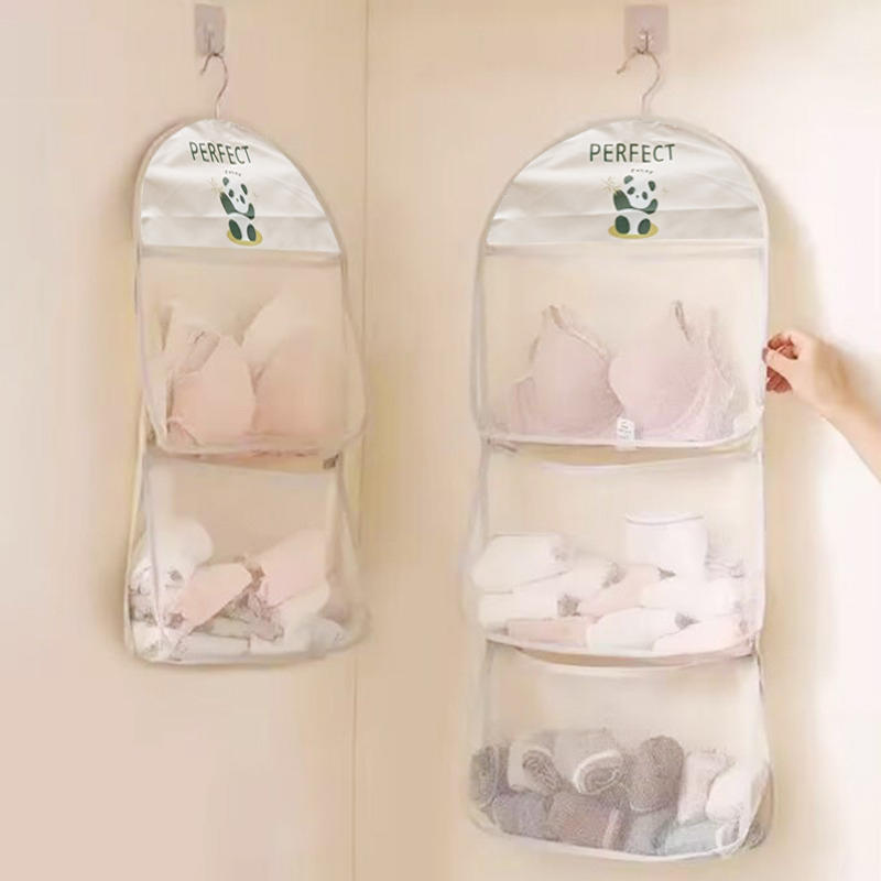 Сетка для хранения большой вместимости Носки Нижнее белье Подвесная сумка Многослойный сетчатый карман Дверные сумки для хранения Подвесная сумка-органайзер для одежды