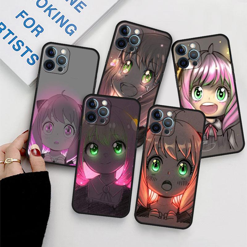 Чехол для Apple iPhone 11 13 12 14 Pro 7 Plus XR X XS Max 6 6S 13Pro SE 2022 черный силиконовый чехол для телефона SPY X FAMILY аниме