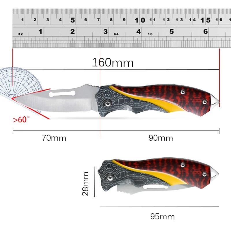 Stainless Steel Fruit Knife Folding Pocket Knife Multifunctional Portable Barbecue Knives Kitchen Cooking Meat Cleaver Cutting