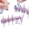 Press On Nail Tip Practice Stand Crystal Flower Shape Aurora Nail Showing Shelves  Beginner