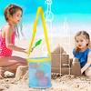 Beach Mesh Bag Toys Clothes Storage Organizer with Shoulder Strap Zipper