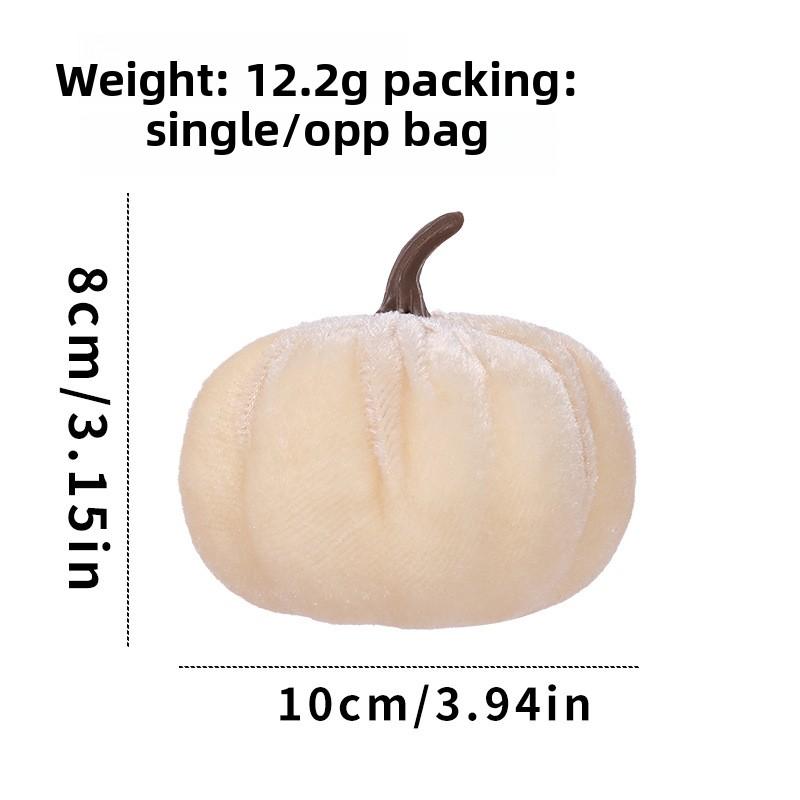 Halloween Pumpkin Ornaments Flannel  Ins Lifelike for Party Bar Entryway Cabinet Nightstand Balcony Coffee Table Holiday Decor