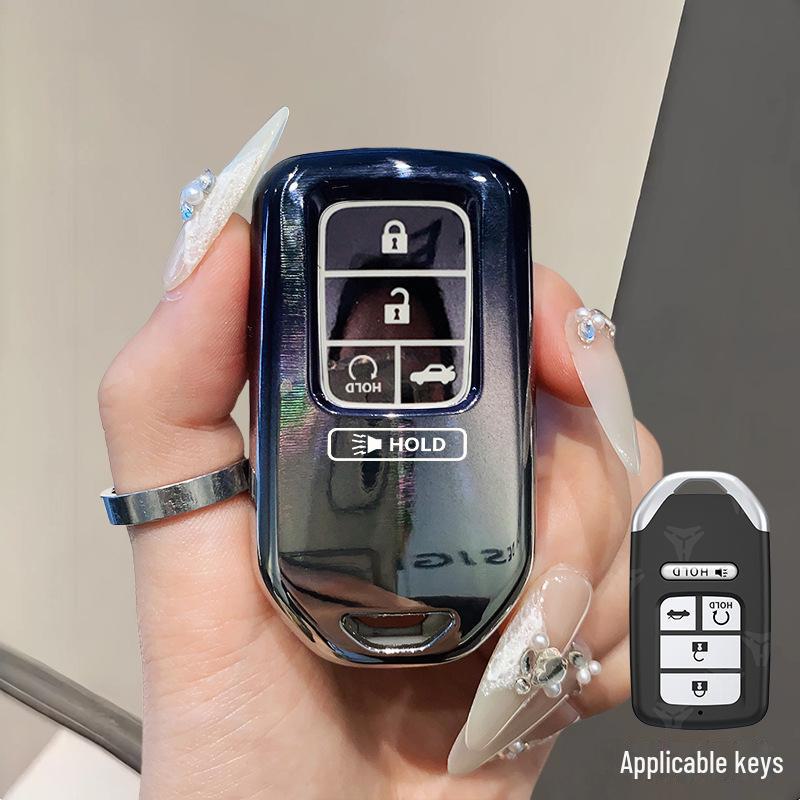 Градиентный цветной чехол для 5-кнопочного ключа Honda Civic, CR-V, Accord, X-RV, Lingpai, Haoying