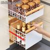 Стеллаж для хранения на кухне, выдвижной ящик, банка для приправ, стеллаж для хранения специй, ящик, поднос для хранения, полка, кухонный органайзер