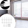 12/24Pcs Blinds Bottom Rails Holders Clips Blind Hold Down Brackets Positioning Hook with Screws for Easy Installation