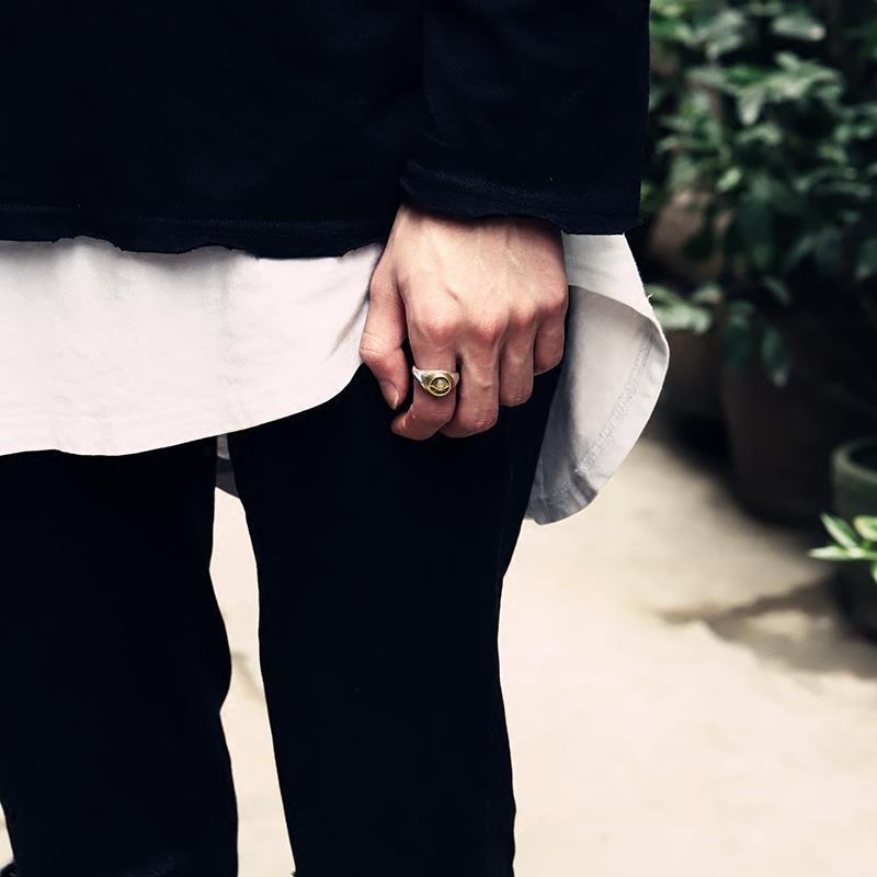 Silver Men 'S Ring Eye Of Horus Ring Guardian Muyu Fashion Trend Domineering Ring Jewelry Accessory