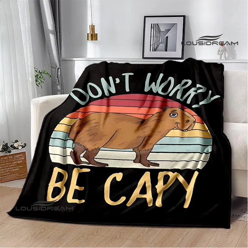 The Capybara Club Anime blanket throw cubre cama Warm blankets for beds Picnic blanket birthday gift