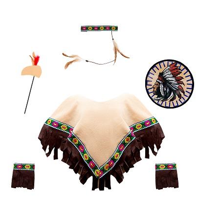 Little Indian Set: Cape, Shield, and Tomaha Headband