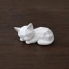 Геометрическая Фигурка Спящего Кота, Минималистичная Статуэтка Кота, 3D Печать, Абстрактная Скульптура Животного для Стола, Полки, Домашнего Офиса