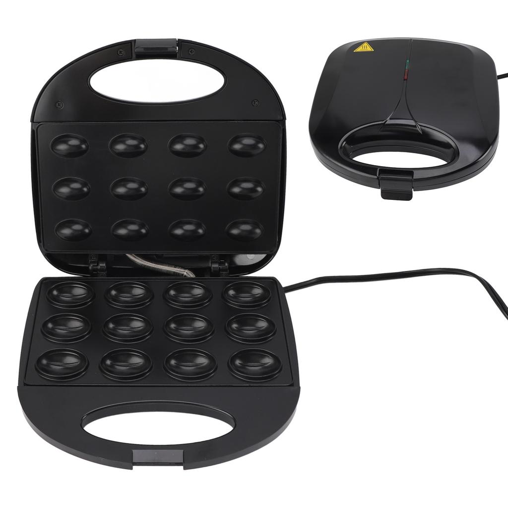 Электрическая вафельница для орехового печенья с двумя нагревательными элементами и антипригарным покрытием