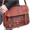 Прочная кожаная винтажная сумка-мессенджер для ноутбука, ручная работа, портфель, сумка-сатчел